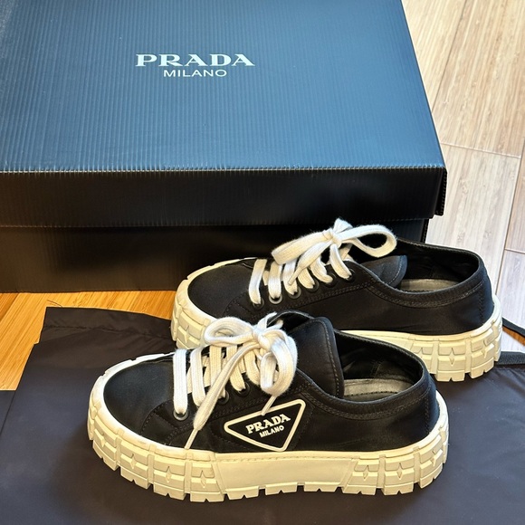 Prada Nylon Sneakers Black Women 6 (36) - Picture 9 of 10